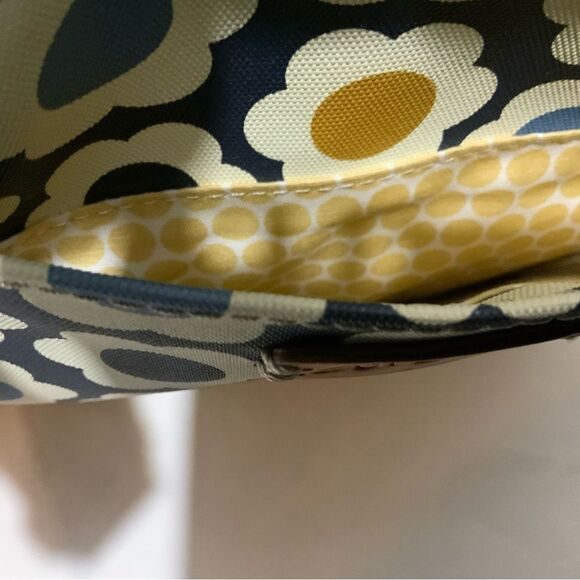 Brighton Newberry Crossbody Bag Flowers Discontinued Adjustable Strap Blue ivory - Picture 9 of 15